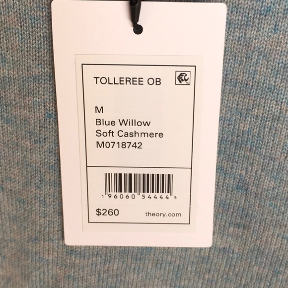 Theory Tolleree Blue Willow cashmere - Picture 3 of 5